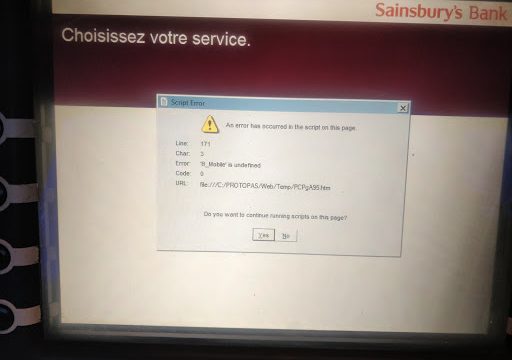 Sainsbury’s Bank ATM